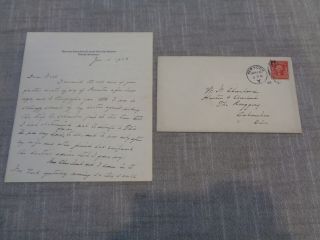 Grover Cleveland Signed 4 Page Letter And Cancelled Envelope Psa