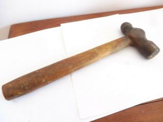 Rare Vintage Wooden Handled 1 Lb Ball Peen Hammer Marked Lubienec[polish ]