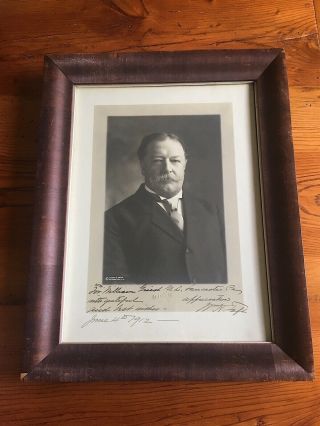 President William Howard Taft 1912 Framed Autographed Signed Inscribed Photo