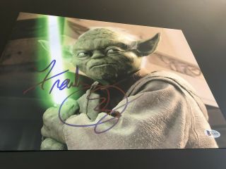 Frank Oz Signed Autograph 11x14 Photo Star Wars Yoda Lucas Ford Beckett Bas X6
