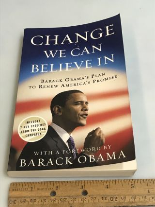 President Barack Obama Signed Autographed Change We Can Believe In Book Lia