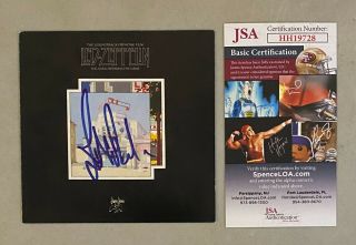 John Paul Jones Led Zeppelin Signed Autograph " The Song Remains " Cd Cover Jsa