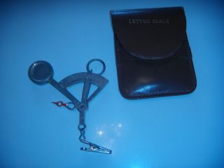 Antique Letter Scale Made In Germany,  In Pouch