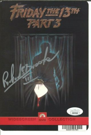 Richard Brooker Friday The 13th Iii Autographed Dvd Stock Card Jsa Authenticated