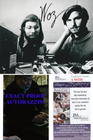 Steve Wozniak " Woz " Apple Co - Founder W/steve Jobs Jsa Signed 8x10 Autograph