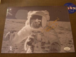 Apollo 12 Astronaut Alan Bean Hand - Signed/autographed Lunar Surface Photo Nasa
