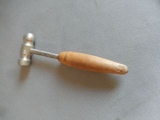 Mini Ball Pein Hammer,  Steel Head And Shaft,  Wood Handle 5 1/2 " Long
