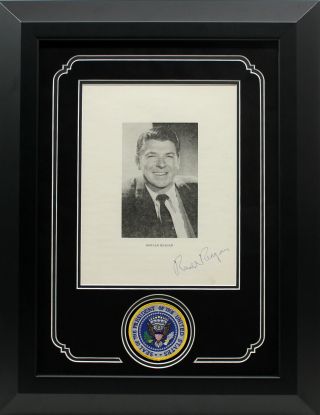 President Ronald Reagan Signed Autographed 8x10 Photo Framed Psa/dna T04007