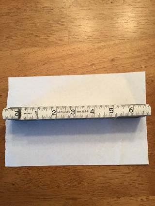 Vintage Defiance Zig Zag No.  1296.  6 Ft Folding Wood Rule White Made In The Usa