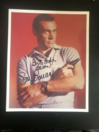 Sean Connery Signed James Bond 007 Photo 8x10 Autograph Aftal Dr.  No Rare