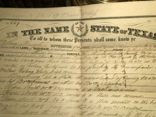 Sam Houston Signed Land Grant.  Authentic Signature,  Autograph.  Dated 1860 3