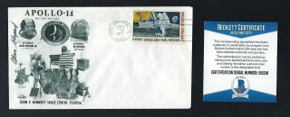 Alan Shepard Signed Cover Beckett Authentic Apollo 14 Astronaut