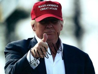 Donald Trump Autographed 8x10 Picture Signed Photo And