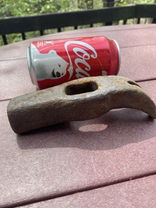 Vintage Hand Forged Rare Hammer Head 2 Lbs 4.  3 Oz Blacksmithing Hammer Head