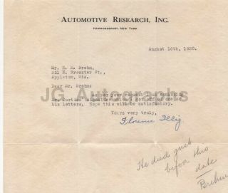 Glenn Curtis - Aviation and Motorcycling Pioneer - Signed Cover 2