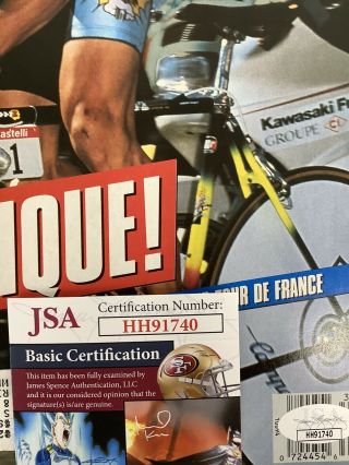 Greg Lemond Signed Sports Illustrated Mag Cycling Autograph JSA 7/30/90 Tour 2