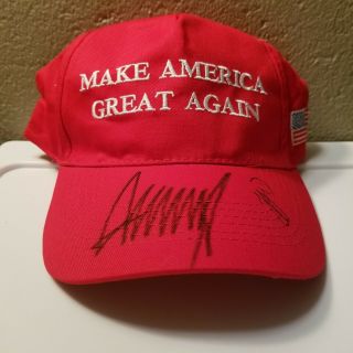 Donald And Ivanka Trump Autographed Make America Great Again Hat Maga