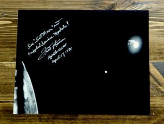 Fred Haise Apollo 13 Lmp Astronaut Autograph Signed 8 " X 10 " B&w Photograph