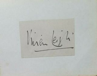 Tragic Oscar Winning Actress Vivien Leigh Early Autograph - Gone With The Wind