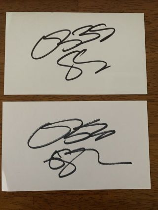 (2) Ozzy Osbourne Black Sabbath Signed Autograph Auto 2.  5x3 Cut Index Card W/coa