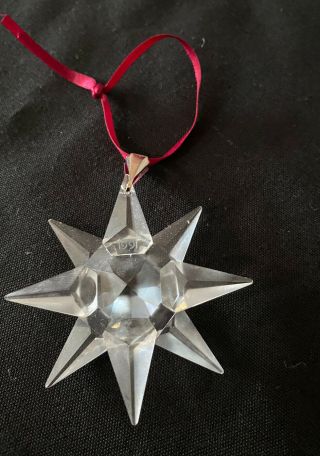 Vintage Pre - Owned Swarovski 1991 Crystal Snowflake Christmas Ornament