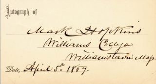 Mark Hopkins - Signature (s) 04/05/1869