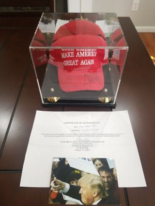 Donald Trump Signed Maga Hat Make America Great Again With Red
