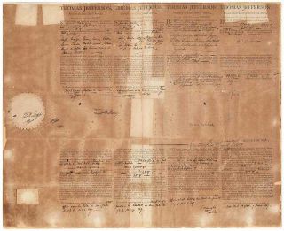 THOMAS JEFFERSON & JAMES MADISON 1804 signed 4 language Document 2