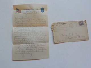 Civil War Letter Wwi 1918 Camp Grant Illinois Chippewa Falls Wisconsin Ww1