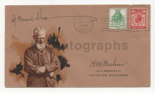 George Bernard Shaw - Nobel Prize In Literature - Signed Custom Postal Cover