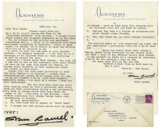 Stan Laurel Letter Signed Re Johnny Carson Tonight Show