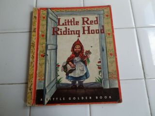 Little Red Riding Hood,  A Little Golden Book,  1948 (vintage Brown Binding; Childre