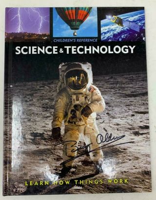 Rare Autographed Buzz Aldrin Signed Book Science & Technology Apollo Autograph