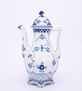 Coffee Pot 1202 - Blue Fluted - Royal Copenhagen - Full Lace - 1:st Quality 2