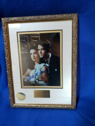 The Rocketeer Jennifer Connelly Autographed Photo W/ Bill Campbell Framed Auth 2