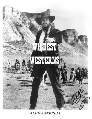 Rare Aldo Sanbrell Signed Photo Autograph Good Bad And The Ugly Clint Eastwood