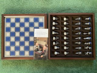 Vintage The Franklin National Historical Society Civil War Chess Set