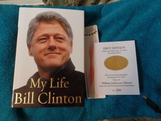 President Bill Clinton Autographed Hard Cover Book 1st Edition 1404 My Life
