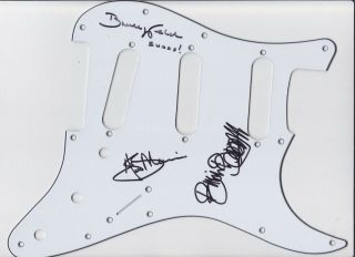 The Shadows Hand Signed Guitar Scratch Plate Autograph Hank Marvin,  Cliff Apache