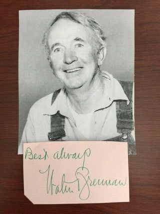 Walter Brennan Signed Slip,  The Real Mccoys,  3 - Time Academy Award