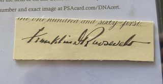 President Franklin D.  Roosevelt Signed Cut Autograph PSA/DNA Authentic AUTO - FD 3