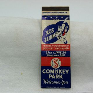 1947 Chicago White Sox Home Schedule Matchbook Cover Comiskey Park Chicago,  Il