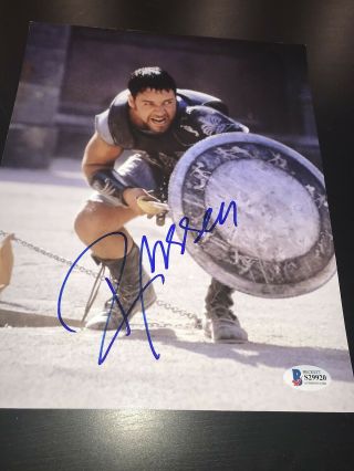 Russell Crowe Signed Autograph 8x10 Photo Gladiator Action Beckett Auto Ny G