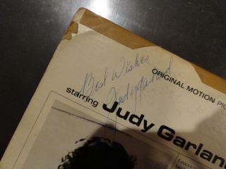 Judy Garland Signed Cover " I Could Go On Singing " Stay At Home Price