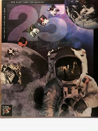 Apollo 11 Buzz Aldrin Owned & Signed " 25 " Anniversary Collage Print (last One)