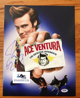 Jim Carrey Autograph Signed 11x14 Photo Ace Ventura Pet Detective Psa/dna