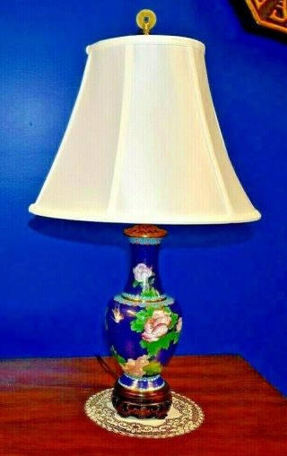 27 " Chinese Cloisonne Vase Lamp Asian - Oriental - Porcelain - Japanese