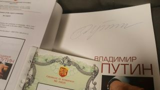 ● Vladimir Putin President Of Russia Signed Huge Autograph Book W/dvds Rus