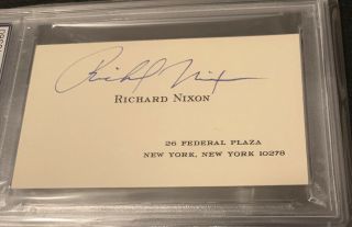 US President Signed Autograph Presidential Signature Of Richard Nixon Psa 2