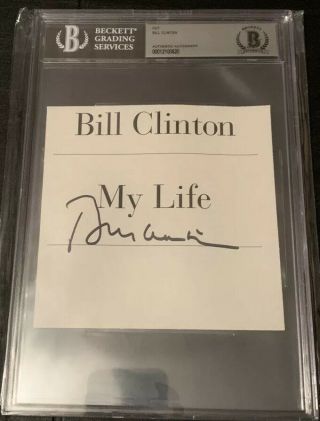 Us President Signed Autograph Presidential Signature Of Bill Clinton Bas